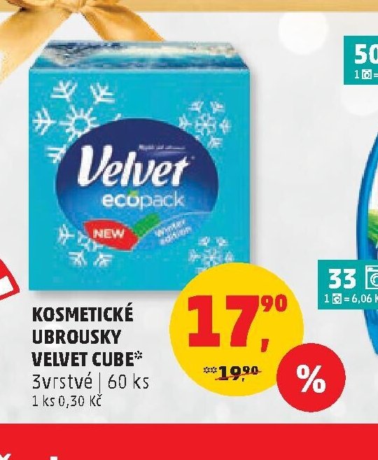 Kosmetické ubrousky Velvet Cube