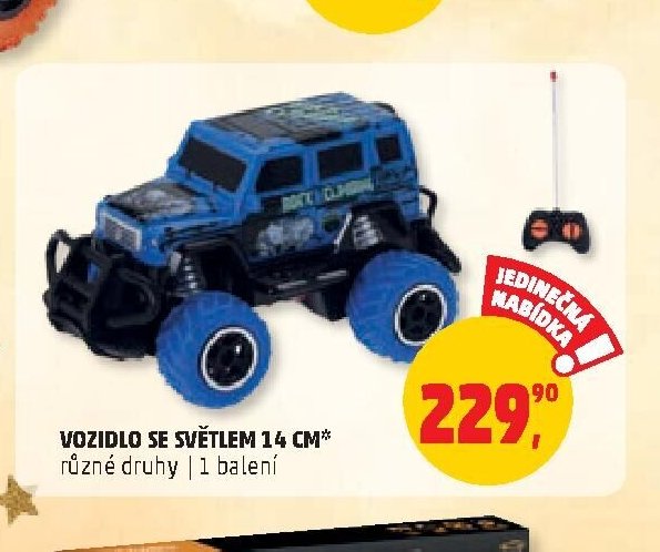 VOZIDLO SE SVĚTLEM 14 CM