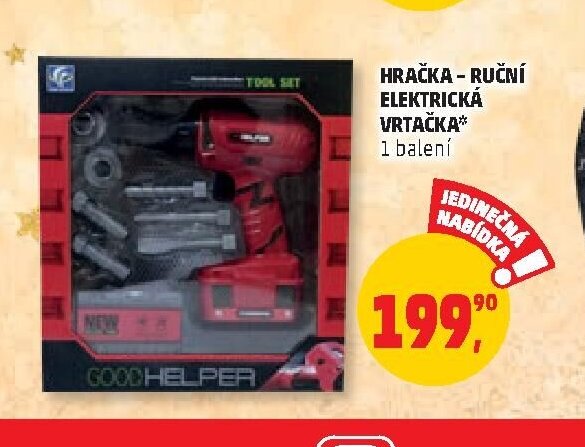 HRAČKA - RUČNÍ ELEKTRICKÁ VRTAČKA