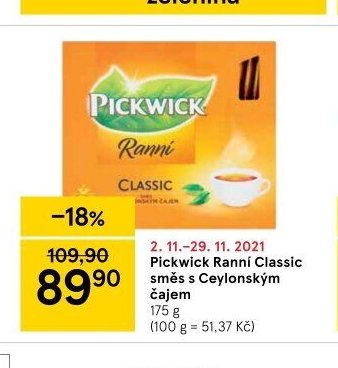 Pickwick Ranní Classic