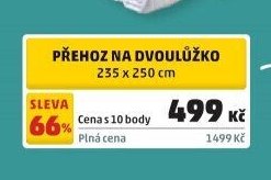 PŘEHOZ NA DVOU LŮŽKO 235 x 250 cm