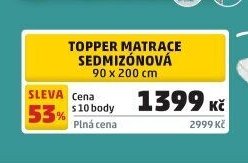 TOPPER MATRACE SEDMIZÓNOVÁ 90 x 200 cm