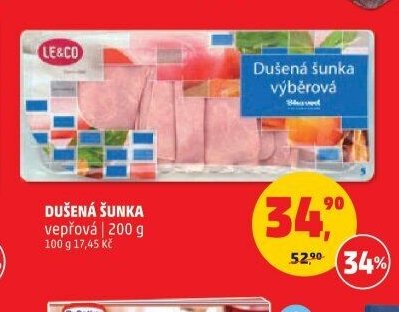 DUŠENÁ ŠUNKA VEPŘOVÁ