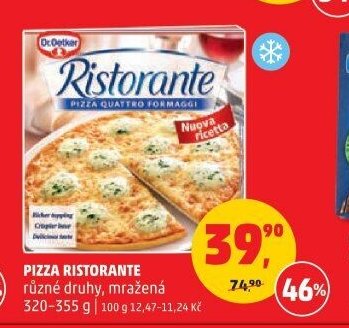 PIZZA RISTORANTE různé druhy