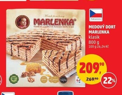 Medový dort Marlenka