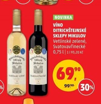 Víno Ditrichštejnské sklepy Mikulov 0,75 l