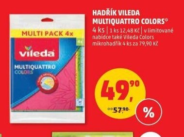 Hadřík Vileda Multiquattro Colors 4 ks