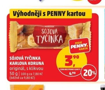 SÓJOVÁ TYČINKA KARLOVA KORUNA