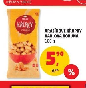 ARAŠÍDOVÉ KŘUPKY KARLOVA KORUNA