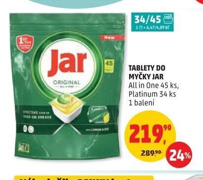 Tablety do myčky Jar