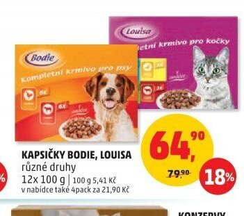 Kapsičky Bodie, Louisa 12x 100 g