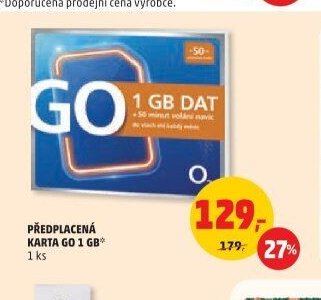 Předplacená karta GO 1 GB