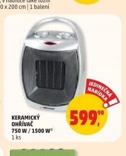 Keramický ohřívač 750 W / 1500 W