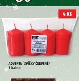 ADVENTNÍ SVÍČKY ČERVENÉ