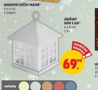 ZÁVĚSNÝ DŮM S LED
