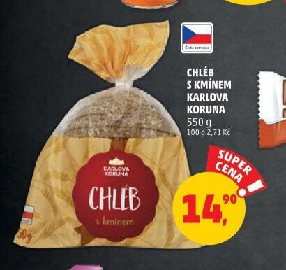 Chléb s kmínem Karlova Koruna