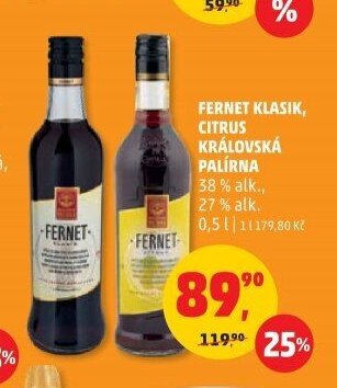 Fernet Klasik, Citrus, Královská palírna