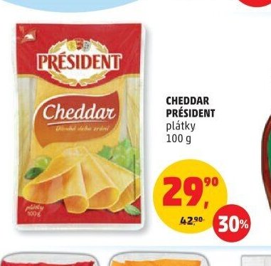 Cheddar Président plátky