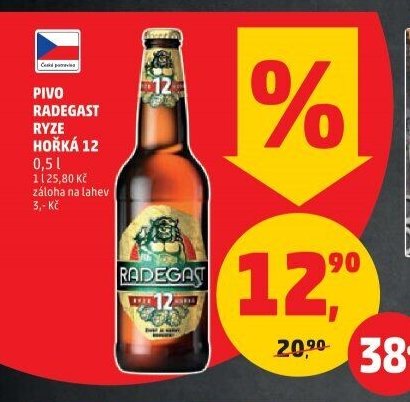PIVO RADEGAST RYZE HOŘKÁ 12