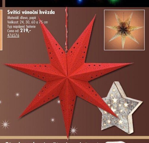 Svítící vánoční hvězda - UNI HOBBY akcniletaky.com