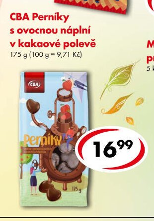 CBA Perníky s ovocnou náplní v kakaové polevě