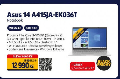 Asus 14 A415JA-EK036T Notebook