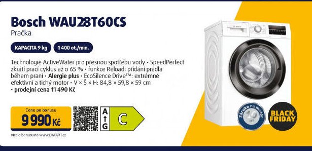 Bosch WAU28T60CS Pračka