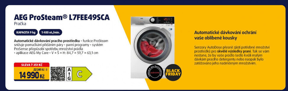 Pračka AEG L7FEE49SCA ProSteam