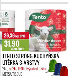 Utěrky kuchyňské 3vrstvé Strong Tento