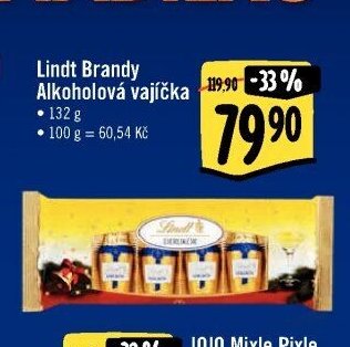 Lindt Brandy Alkoholová vajíčka