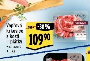 Vepřová krkovice s kostí - plátky