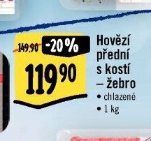 Hovězí přední s kostí - žebro