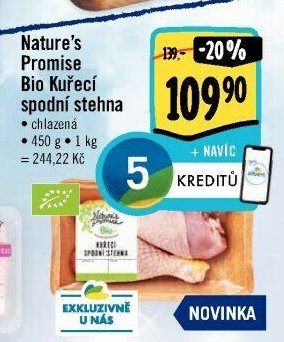 Nature's Promise Bio Kuřecí spodní stehna