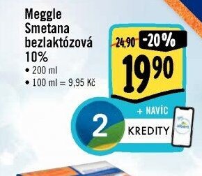 Meggle Smetana bezlaktózová 10%
