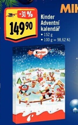 Adventní kalendář Kinder