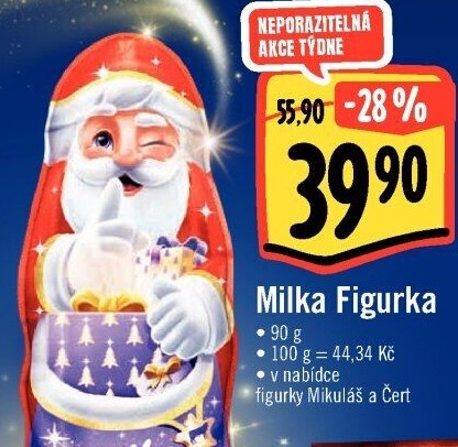 Čokoládový Mikuláš Milka