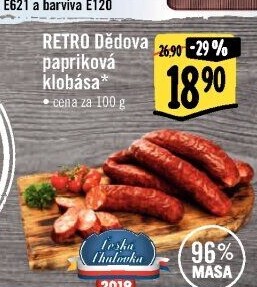 Dědova klobása papriková Albert Retro
