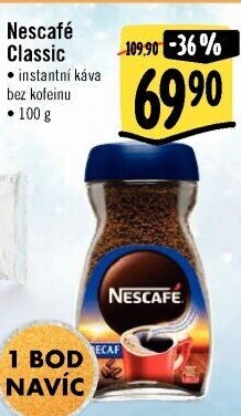 Instantní káva bez kofeinu Nescafé Classic