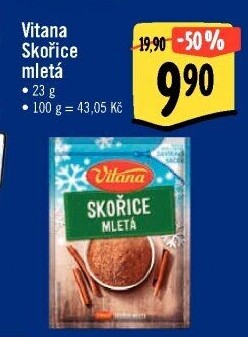 Koření Skořice mletá Vitana