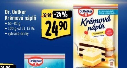 Krémová náplň Dr. Oetker