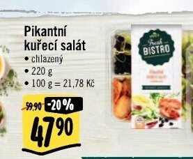 Salát pikantní kuřecí s černou fazolí Albert Fresh Bistro
