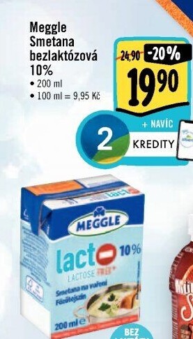 Smetana na vaření bez laktózy Meggle