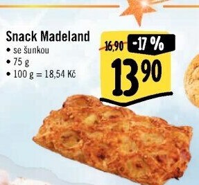 Snack Madeland se šunkou La Lorraine