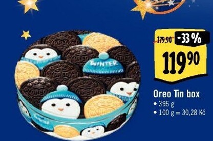 Sušenky Oreo - plechová dóza