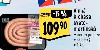 Vinná klobása Svatomartinská Albert