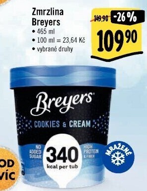 Zmrzlina proteinová v kelímku Breyers Delights