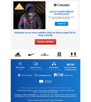 akční leták Sportisimo 9.11.2021-14.11.2021