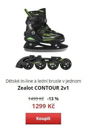 Dětské in-line a lední brusle v jednom Zealot CONTOUR 2v1