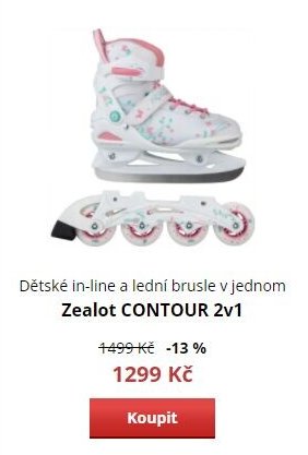 Dětské in-line a lední brusle v jednom Zealot CONTOUR 2v1