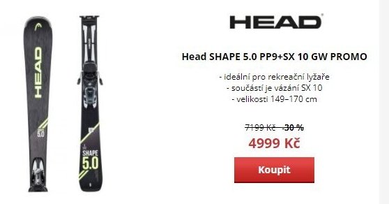 Head SHAPE 5.0 PP9+SX 10 GW PROMO